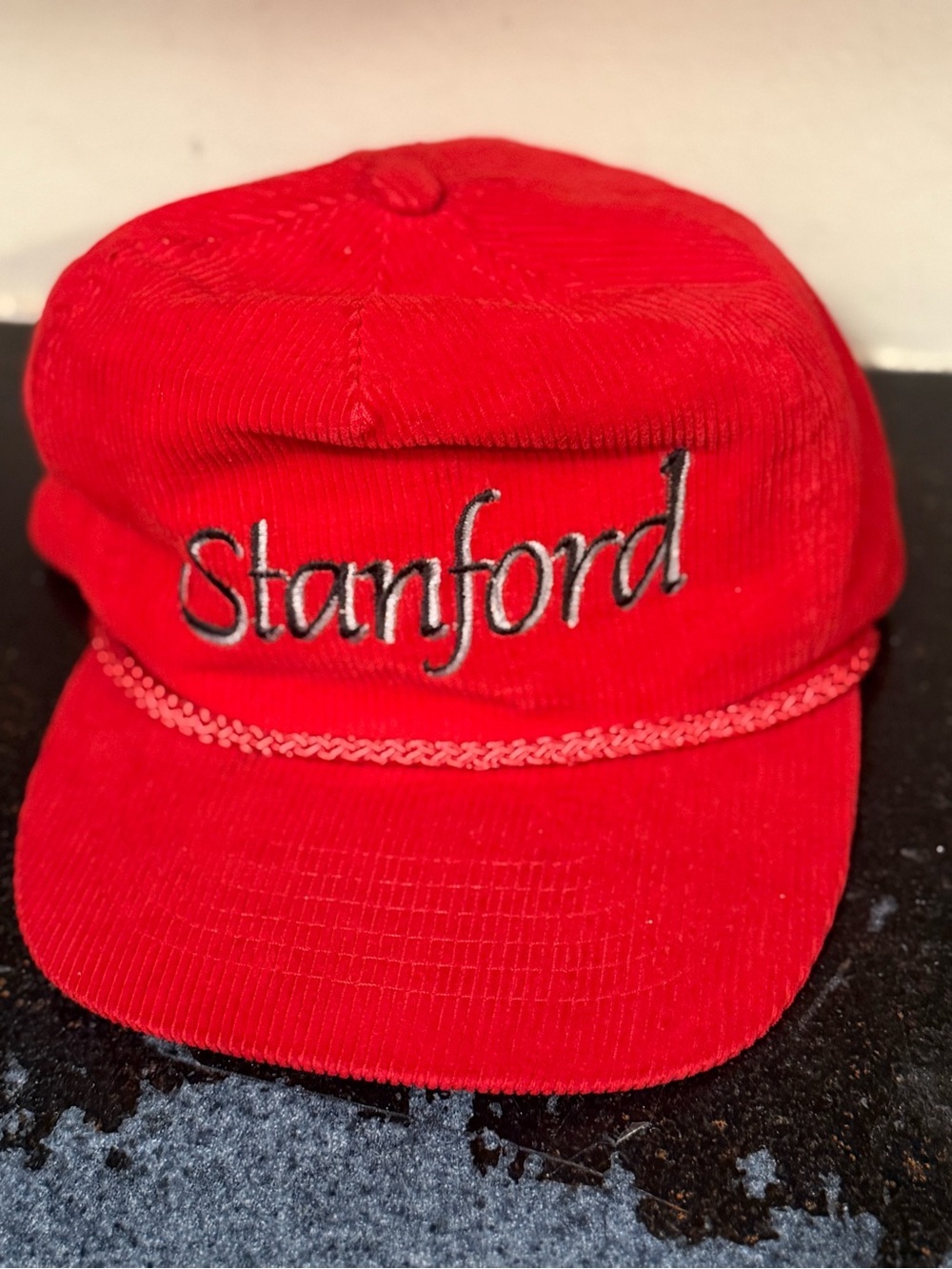 Vintage Stanford University Cardinals Red Corduroy Cap